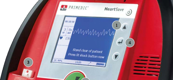 Primedic HeartSave AED-M display