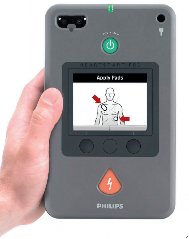 Philips HeartStart FR3 defibrillator formaat