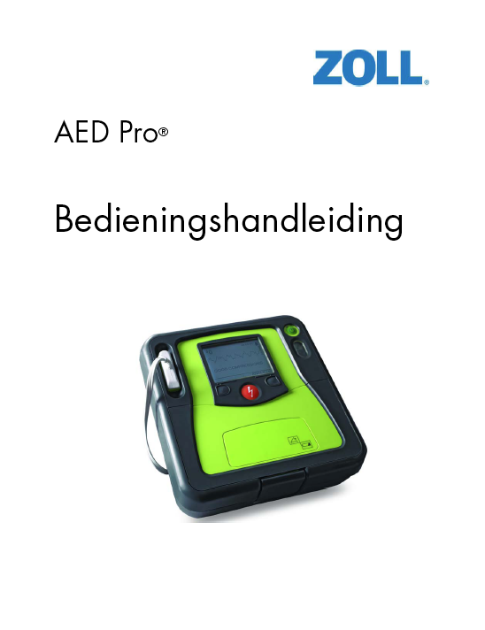Handleiding ZOLL AED PRO