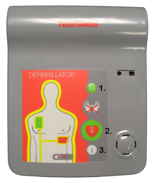 Telefunken AED defibrillator pictogrammen