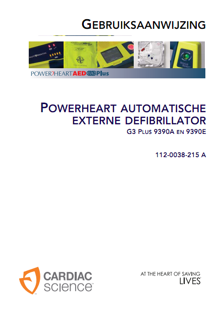 Handleiding Cardiac Science Powerheart G3 semi-automaat PLUS