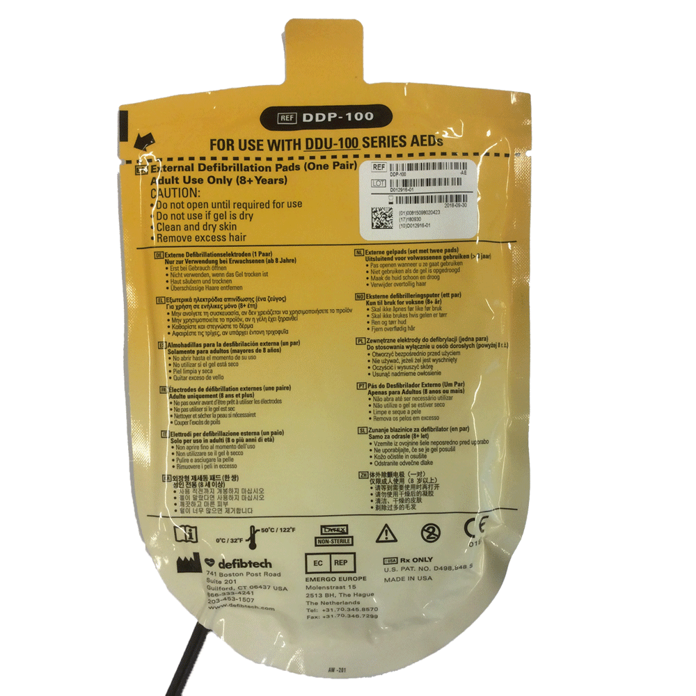 Uiterste gebruiksdatum Defibtech Lifeline DDP-100 elektroden
