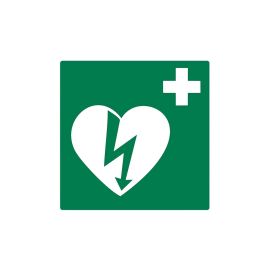 AED sticker pictogram 15 X 15 cm ILCOR AED logo vinyl
