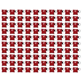 kiss of life sleutelhanger beademingsmasker ilcor aed logo rood 100 stuks