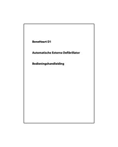 Handleiding MINDRAY BeneHeart D1 AED DOWNLOAD