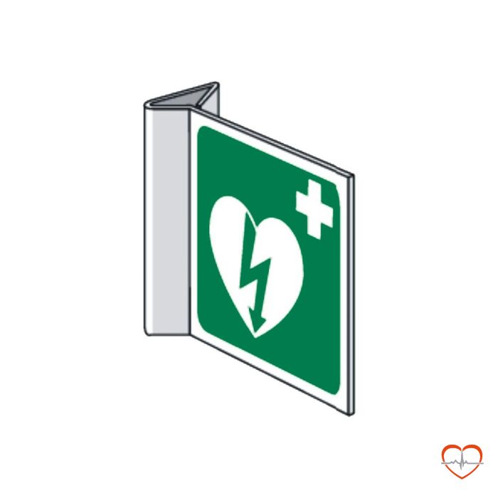 AED pictogram haakse uitvoering 15 X 15 cm ILCOR AED pictogram haakse uitvoering 15 X 15 cm ILCOR