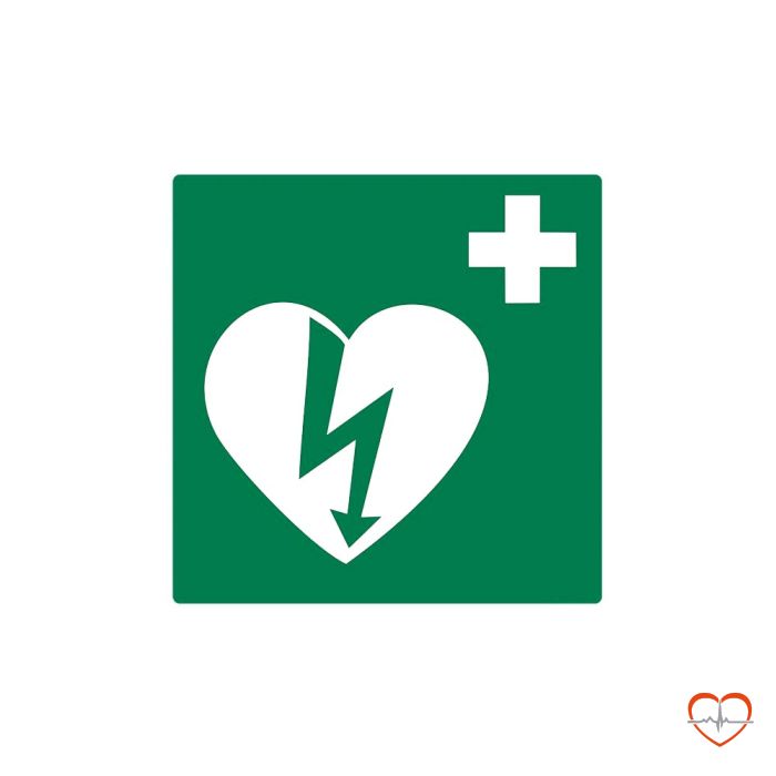 AED sticker pictogram 15 X 15 cm ILCOR AED logo vinyl AED sticker pictogram 15 X 15 cm ILCOR AED logo vinyl