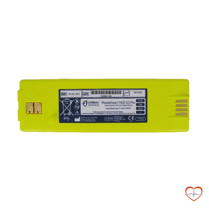 Cardiac Science Powerheart G3 PRO batterij accu type REF 9145-301 LOT intellisense battery Cardiac Science Powerheart G3 PRO batterij accu type REF 9145-301 LOT intellisense battery