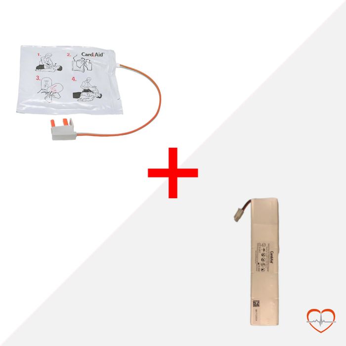CardiAid combinatiepakket elektroden en batterij CardiAid combinatiepakket elektroden en batterij