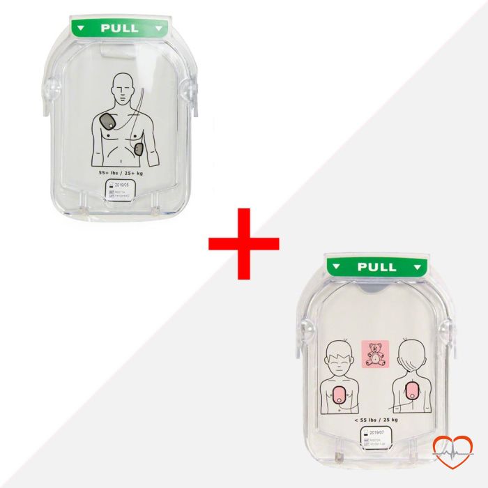 Combideal Philips HeartStart HS1 elektroden volwassen M5071A & kind M5072A Combideal Philips HeartStart HS1 elektroden volwassen M5071A & kind M5072A