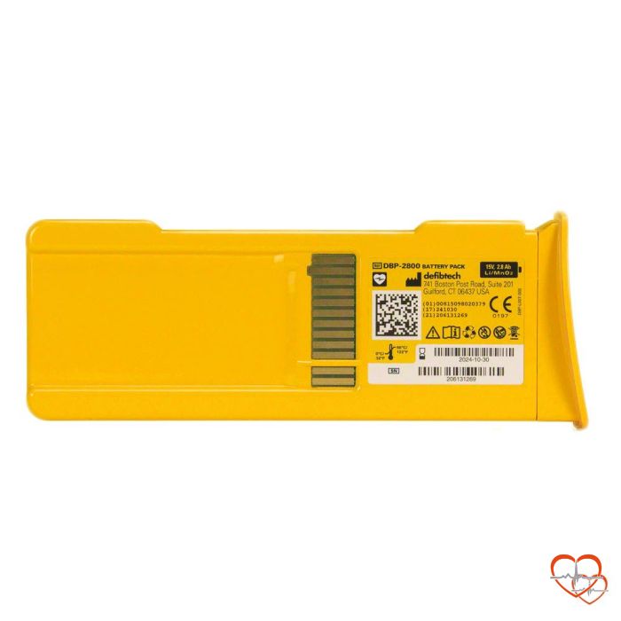 Defibtech Lifeline batterij REF DBP-2800 DCF-210 front Defibtech Lifeline batterij REF DBP-2800 DCF-210 front