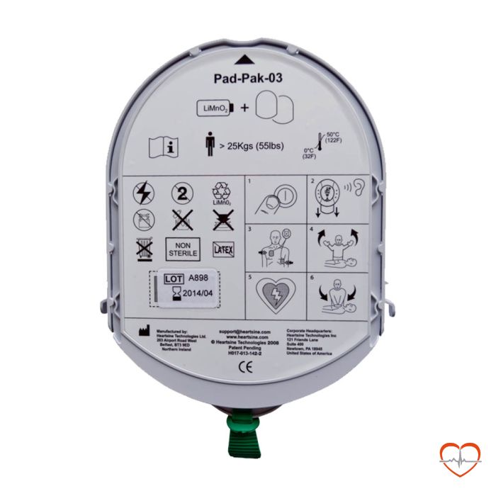 HeartSine Samaritan Pad-Pak-03 batterij en elektroden voor volwassenen LiMnO2