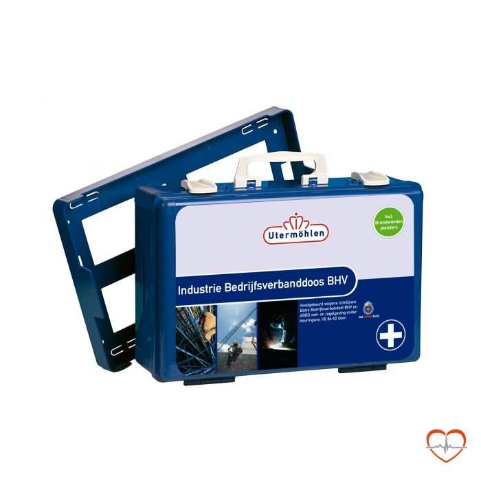 Industrie Bedrijfs verbanddoos BHV met wandhouder Utermöhlen Industrie Bedrijfs verbanddoos BHV met wandhouder Utermöhlen