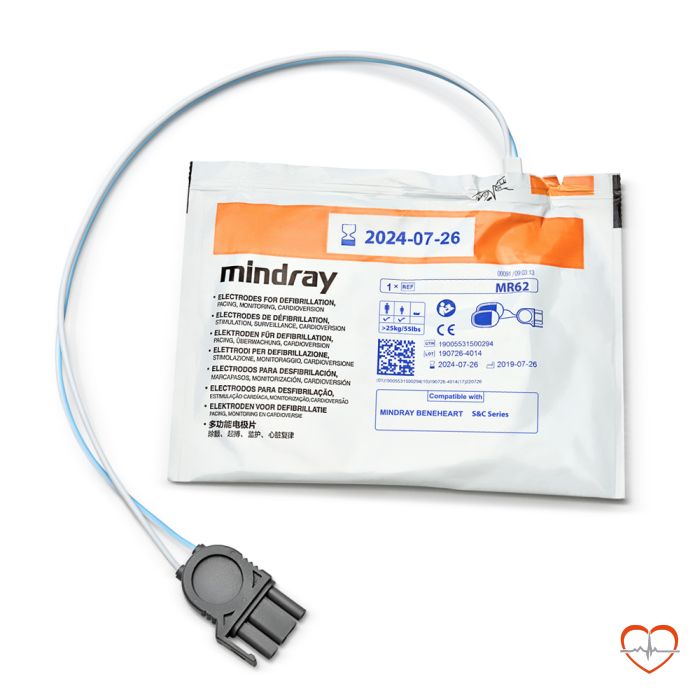 Mindray BeneHeart C1A & C2 AED elektroden pads REF MR62 Mindray BeneHeart C1A & C2 AED elektroden pads REF MR62
