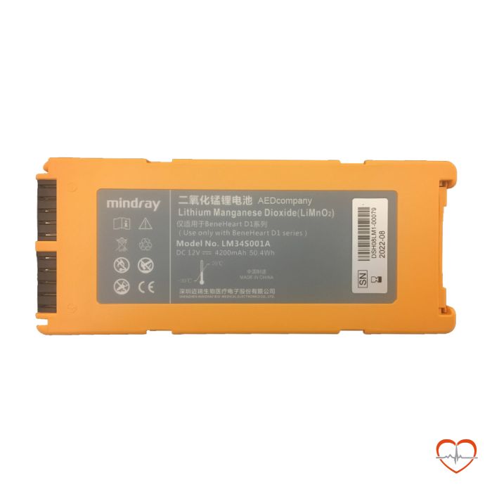 MINDRAY BeneHeart D1 AED ACCU LM34S001A DC 12V 4200mAh 50,4Wh Lithium Manganese Dioxide LiMno2