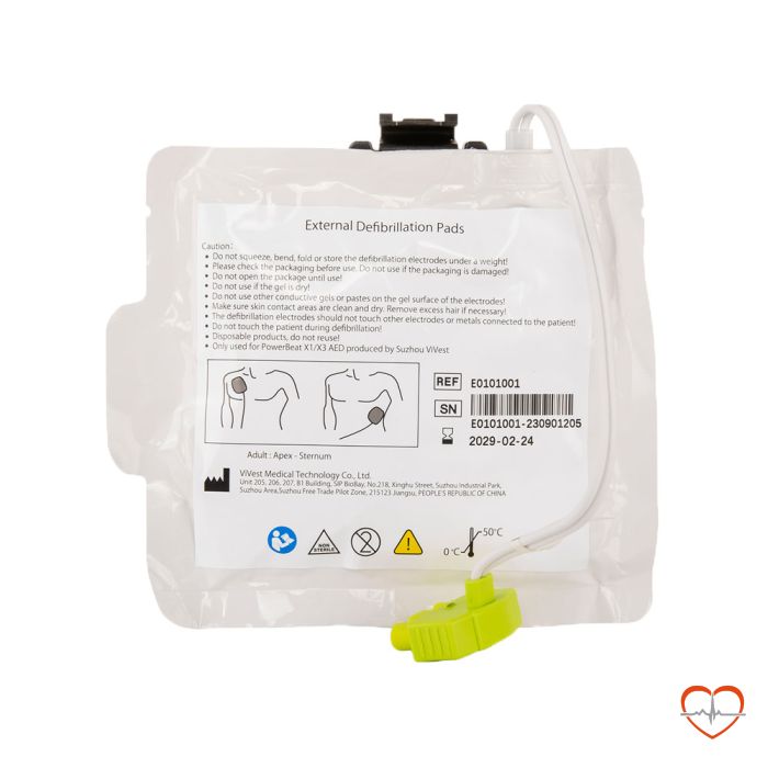 VIVEST PowerBeat X1 en X3 AED elektroden ref E0101001