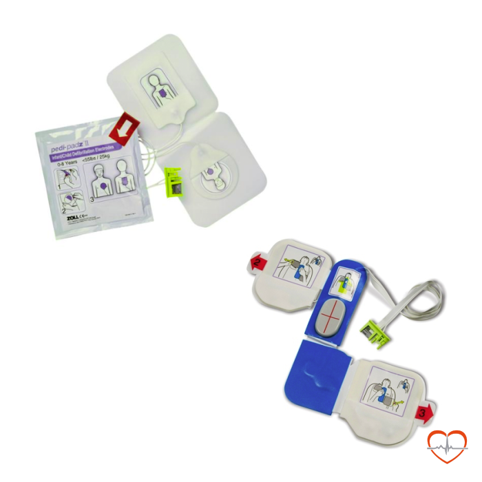 ZOLL AED PLUS elektroden combinatiepakket: volwassen-elektroden & kinder-elektroden