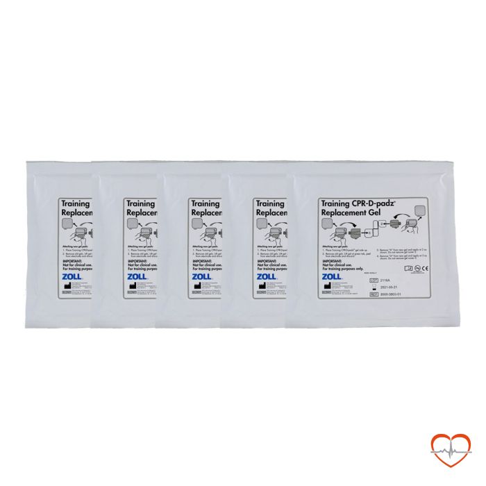 ZOLL trainingselektroden CPR-D-padz Replacement Gel REF 8900-0803-01 5 stuks