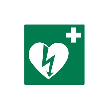 AED sticker pictogram 15 X 15 cm ILCOR AED logo vinyl