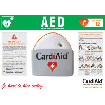 CardiAid AED | CardiAid wandhouder | CardiAid instructie bord