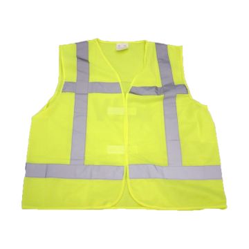 Fluoriserend reflectievest met opdruk fluor geel