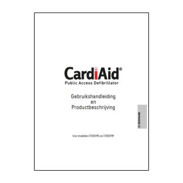 Handleiding CardiAid CT0207RS & CT0207RF AED manual gebruiksaanwijzing