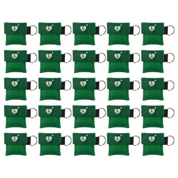 kiss of life sleutelhanger ilcor aed logo kleur groen 25 stuks
