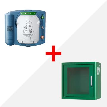 Philips HeartStart HS1 AED inclusief indoor AEDkast