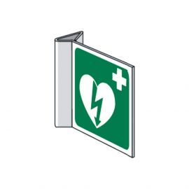 AED pictogram haakse uitvoering 15 X 15 cm ILCOR