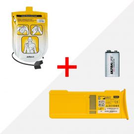 Combideal Defibtech Lifeline AED elektroden ddp-100 & batterij dbp-1400 & Lithium batterij 9V REF HAC-9V