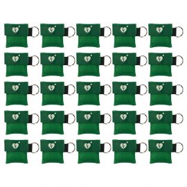 kiss of life sleutelhanger ilcor aed logo kleur groen 25 stuks

