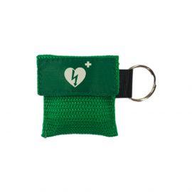 Kiss of Life sleutelhanger beademingsmasker groen aed ilcor logo