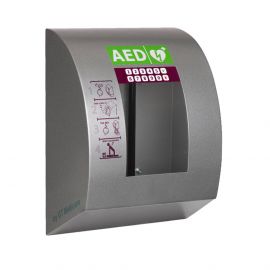 SixCase SC1440P POLAR AED buitenkast alarm verwarming verlichting ventilator touchscreen pincode fan-koeling zijaanzicht -25°C RVS