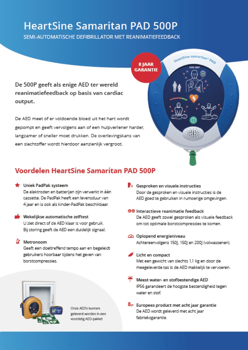 Brochure HeartSine Samaritan PAD 500P AED