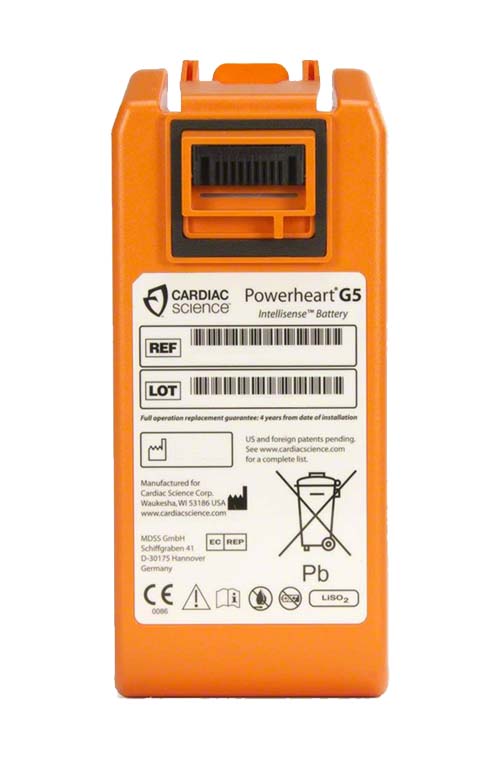 Cardiac Science Powerheart G5 AED Intellisense batterij REF XBTAED001A